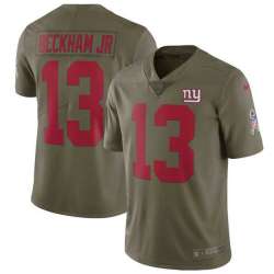 Youth Nike New York Giants #13 Odell Beckham Jr. Olive Salute To Service Limited Jersey
