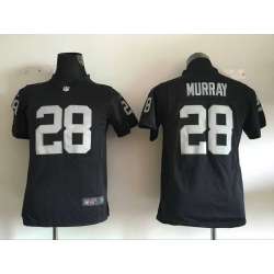 Youth Nike Oakland Raiders #28 Murray Black Game Jersey