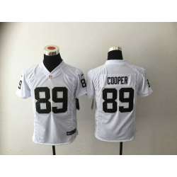Youth Nike Oakland Raiders #89 Amari Cooper White Team Color Stitched Game Jersey