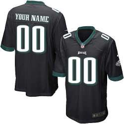 Youth Nike Philadelphia Eagles Customized Black Team Color Stitched NFL Game Jersey