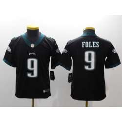 Youth Nike Philadelphia Eagles #9 Nick Foles Black Vapor Untouchable Player Limited Jersey