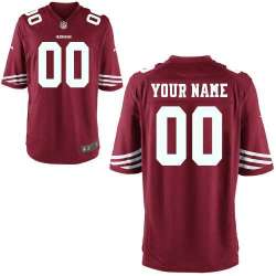 Youth Nike San Francisco 49ers Customized Red Team Color Stitched NFL Game Jersey
