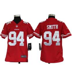 Youth Nike San Francisco 49ers #94 Justin Smith Red Game Jerseys