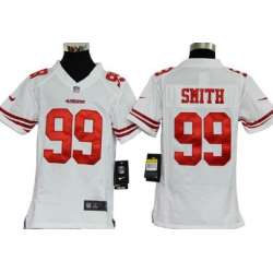 Youth Nike San Francisco 49ers #99 Aldon Smith White Game Jerseys