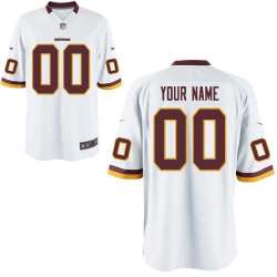 Youth Nike Washington Redskins Customized White Team Color Stitched NFL Game Jersey