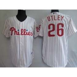 Youth Philadelphia Phillies #26 Utley White Jerseys