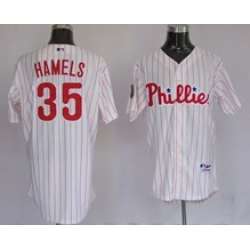 Youth Philadelphia Phillies #35 HAMELS White Jerseys