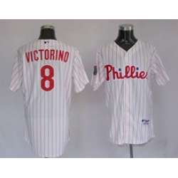 Youth Philadelphia Phillies #8 Victorino White Jerseys