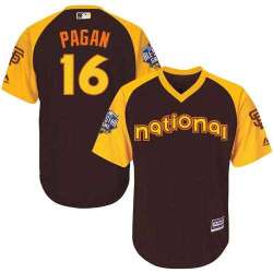 Youth San Francisco Giants #16 Angel Pagan Brown 2016 All Star National League Stitched Baseball Jersey