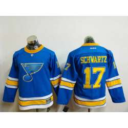 Youth St. Louis Blues #17 Jaden Schwartz Light Blue 2017 Winter Classic Stitched NHL Jersey