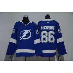 Youth Tampa Bay Lightning #86 Nikita Kucherov Blue Adidas Stitched Jersey