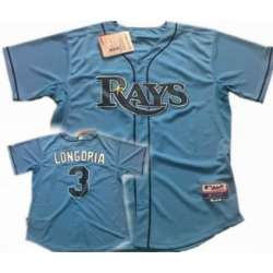 Youth Tampa Bay Rays #3 Longoria Light Blue Kid Jerseys