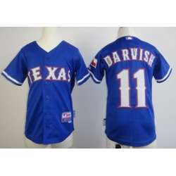 Youth Texas Rangers #11 Yu Darvish Blue Jerseys