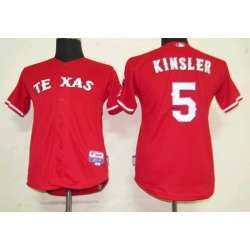 Youth Texas Rangers #5 Kinsler Red Jerseys
