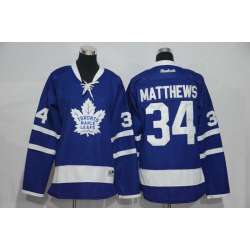 Youth Toronto Maple Leafs #34 Matthews New Blue Stitched NHL Jersey