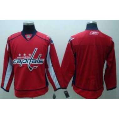 Youth Washington Capitals Customized Red Stitched Hockey Jersey