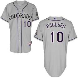 #10 Ben Paulsen Gray MLB Jersey-Colorado Rockies Stitched Cool Base Baseball Jersey