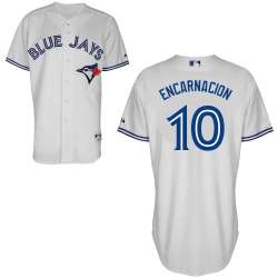 #10 Edwin Encarnacion White MLB Jersey-Toronto Blue Jays Stitched Cool Base Baseball Jersey