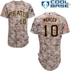 #10 Jordy Mercer Camo MLB Jersey-Pittsburgh Pirates Stitched Player Baseball Jersey