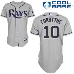 #10 Logan Forsythe Gray MLB Jersey-Tampa Bay Rays Stitched Cool Base Baseball Jersey