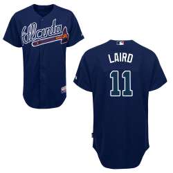 #11 Gerald Laird Dark Blue MLB Jersey-Atlanta Braves Stitched Cool Base Baseball Jersey