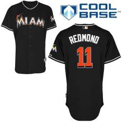 #11 Mike Redmond Black MLB Jersey-Miami Marlins Stitched Cool Base Baseball Jersey
