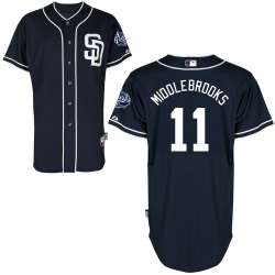 #11 Will Middlebrooks Dark Blue MLB Jersey-San Diego Padres Stitched Cool Base Baseball Jersey