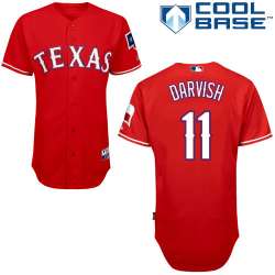 #11 Yu Darvish Red MLB Jersey-Texas Rangers Stitched Cool Base Baseball Jersey
