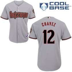#12 Eric Chavez Gray MLB Jersey-Arizona Diamondbacks Stitched Cool Base Baseball Jersey