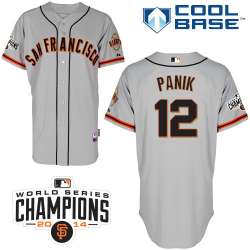 #12 Joe Panik Gray MLB Jersey-San Francisco Giants Stitched Cool Base Baseball Jersey