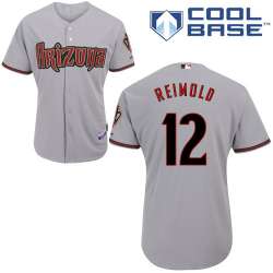 #12 Nolan Reimold Gray MLB Jersey-Arizona Diamondbacks Stitched Cool Base Baseball Jersey