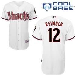 #12 Nolan Reimold White MLB Jersey-Arizona Diamondbacks Stitched Cool Base Baseball Jersey