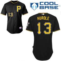 #13 Clint Hurdle Black MLB Jersey-Pittsburgh Pirates Stitched Cool Base Baseball Jersey