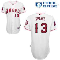 #13 Luis Jimenez White MLB Jersey-Los Angeles Angels Of Anaheim Stitched Cool Base Baseball Jersey