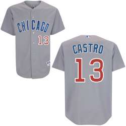 #13 Starlin Castro Dark Gray MLB Jersey-Chicago Cubs Stitched Player Baseball Jersey