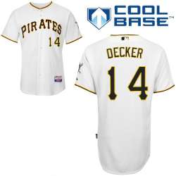 #14 Jaff Decker White MLB Jersey-Pittsburgh Pirates Stitched Cool Base Baseball Jersey