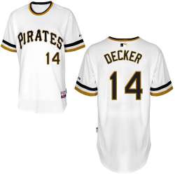#14 Jaff Decker White Pullover MLB Jersey-Pittsburgh Pirates Stitched Player Baseball Jersey