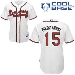 #15 A.J Pierzynski White MLB Jersey-Atlanta Braves Stitched Cool Base Baseball Jersey