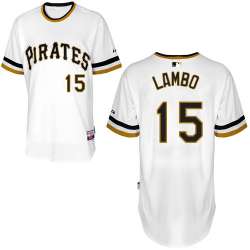 #15 Andrew Lambo White Pullover MLB Jersey-Pittsburgh Pirates Stitched Player Baseball Jersey