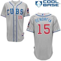 #15 Chris Denorfia 2014 Gray MLB Jersey-Chicago Cubs Stitched Cool Base Baseball Jersey