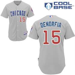 #15 Chris Denorfia Light Gray MLB Jersey-Chicago Cubs Stitched Cool Base Baseball Jersey