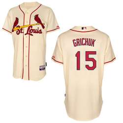#15 Randal Grichuk Cream MLB Jersey-St. Louis Cardinals Stitched Cool Base Baseball Jersey
