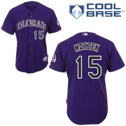 #15 Tyler Matzek Purple MLB Jersey-Colorado Rockies Stitched Cool Base Baseball Jersey