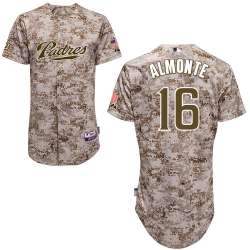 #16 Abraham Almonte Camo MLB Jersey-San Diego Padres Stitched Player Baseball Jersey