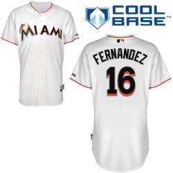 #16 Jose Fernandez White MLB Jersey-Miami Marlins Stitched Cool Base Baseball Jersey