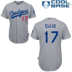 #17 A.J Ellis Gray MLB Jersey-Los Angeles Dodgers Stitched Cool Base Baseball Jersey