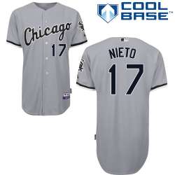 #17 Adrian Nieto Gray MLB Jersey-Chicago White Sox Stitched Cool Base Baseball Jersey