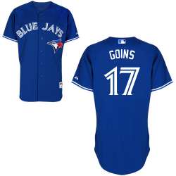#17 Ryan Goins Blue MLB Jersey-Toronto Blue Jays Stitched Cool Base Baseball Jersey
