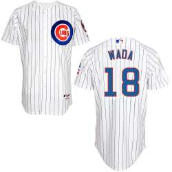 #18 Tsuyoshi Wada White Pinstripe MLB Jersey-Chicago Cubs Stitched Player Baseball Jersey