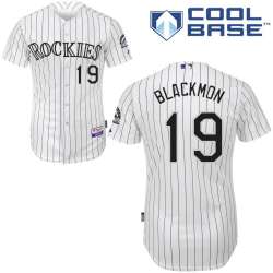 #19 Charlie Blackmon White Pinstripe MLB Jersey-Colorado Rockies Stitched Cool Base Baseball Jersey